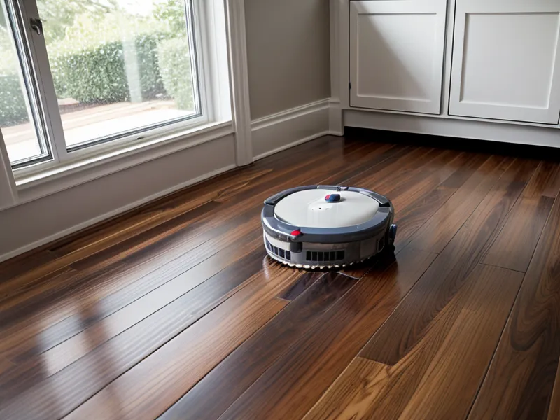 Dreame L20 Ultra mop pad extending to clean the edge of a baseboard