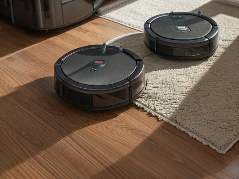 Front obstacle avoidance camera and sensor glass on a robot vacuum.