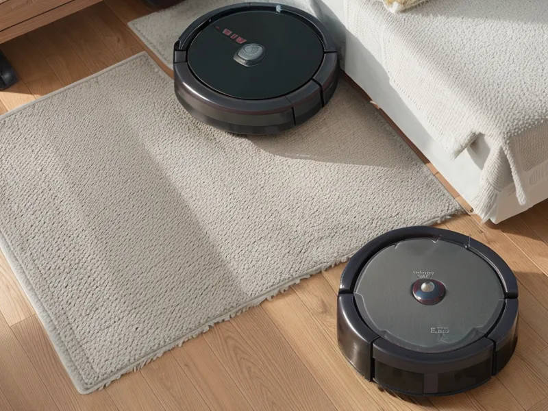 Microfiber cloth and cotton swab next to inverted robot vacuum chassis.