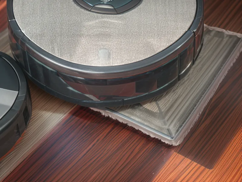 Robot vacuum reviews: close-up of a LiDAR turret with husky hair caught in the sensor housing