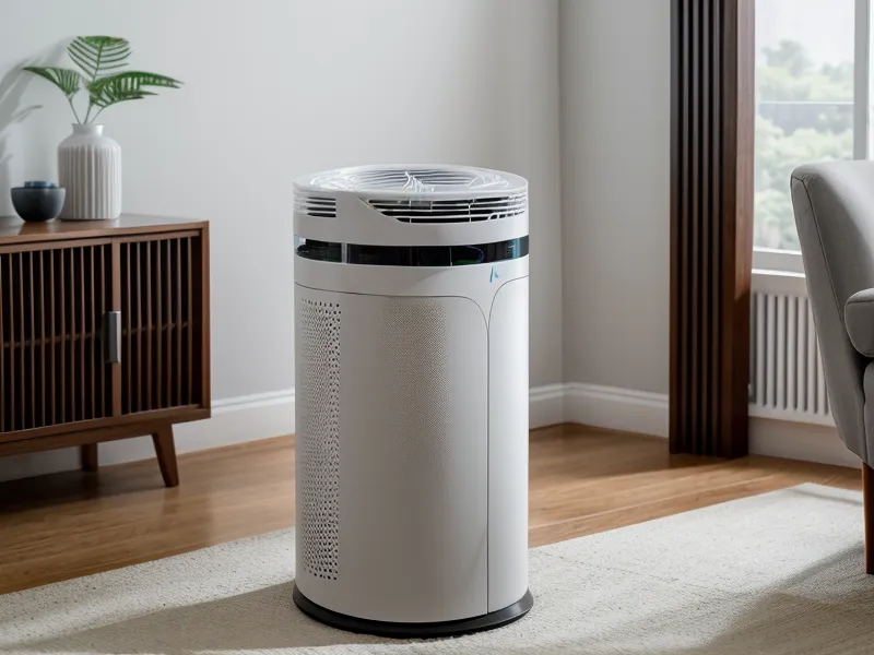 PuroAir HEPA 14 air purifier in a craftsman style living room