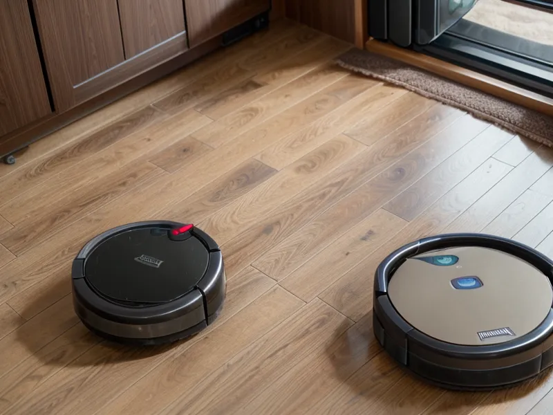 A kitchen scale weighing a robot vacuum dustbin filled with thick grey husky fur.
