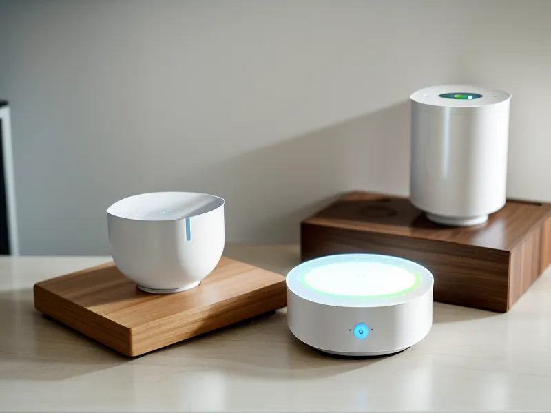 X-Sense smart home hub being set up on a wooden counter